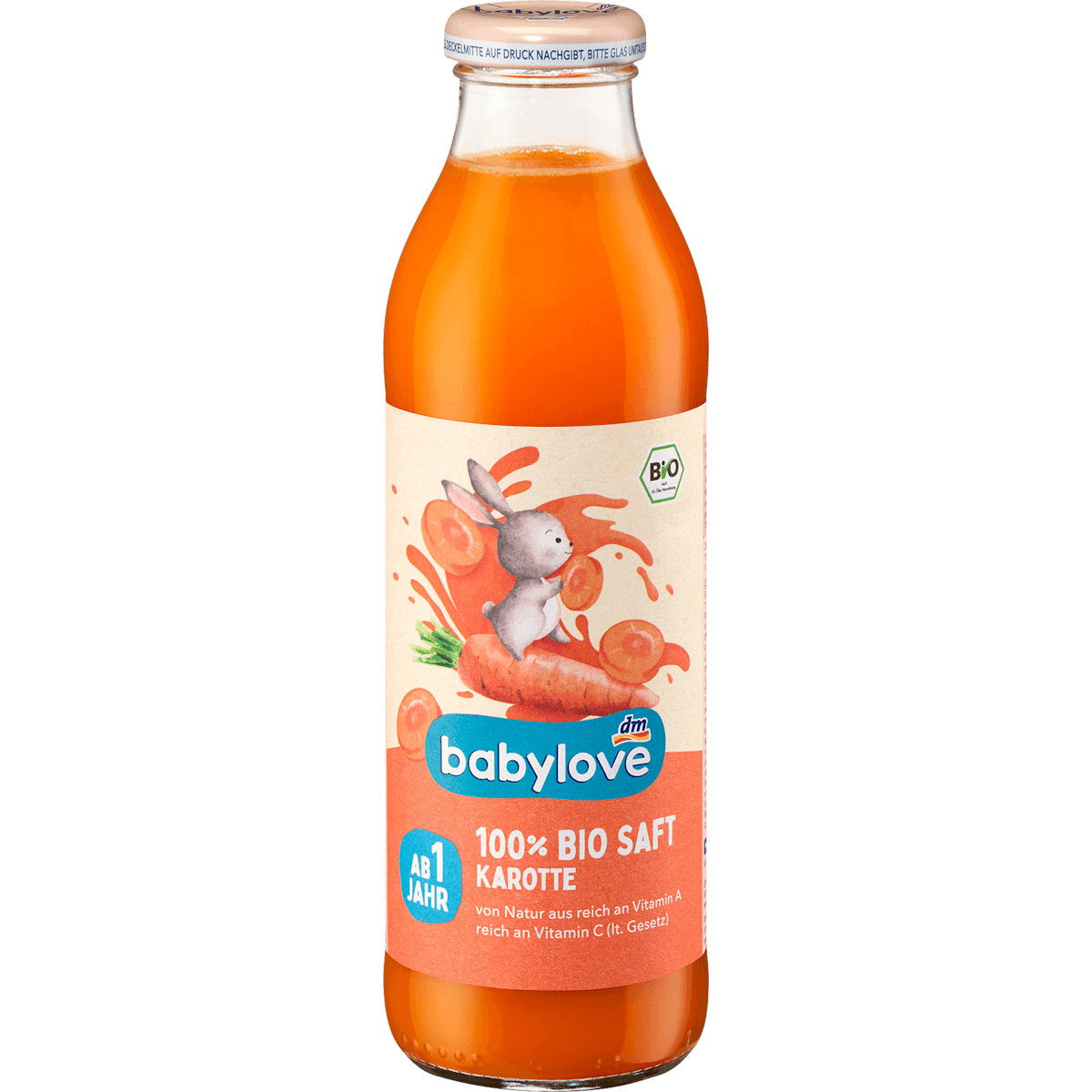 babylove Jus de carotte dès 1 an, 500 ml — produit allemand authentique au Maroc