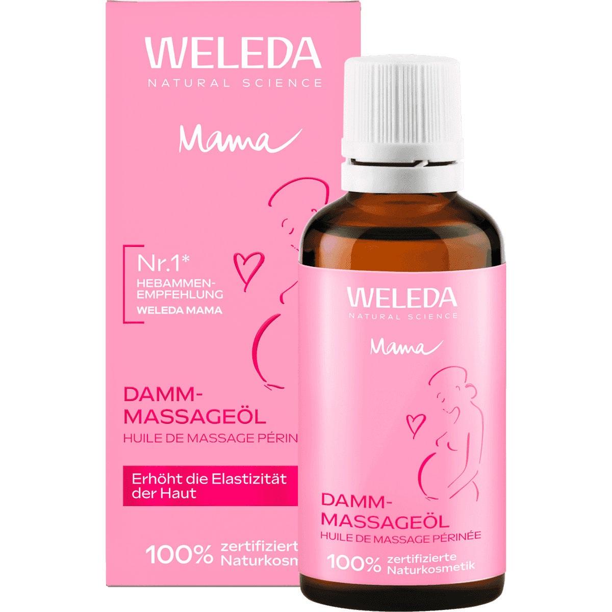 Weleda Huile de massage périnée Mama, 50 ml — produit allemand authentique au Maroc