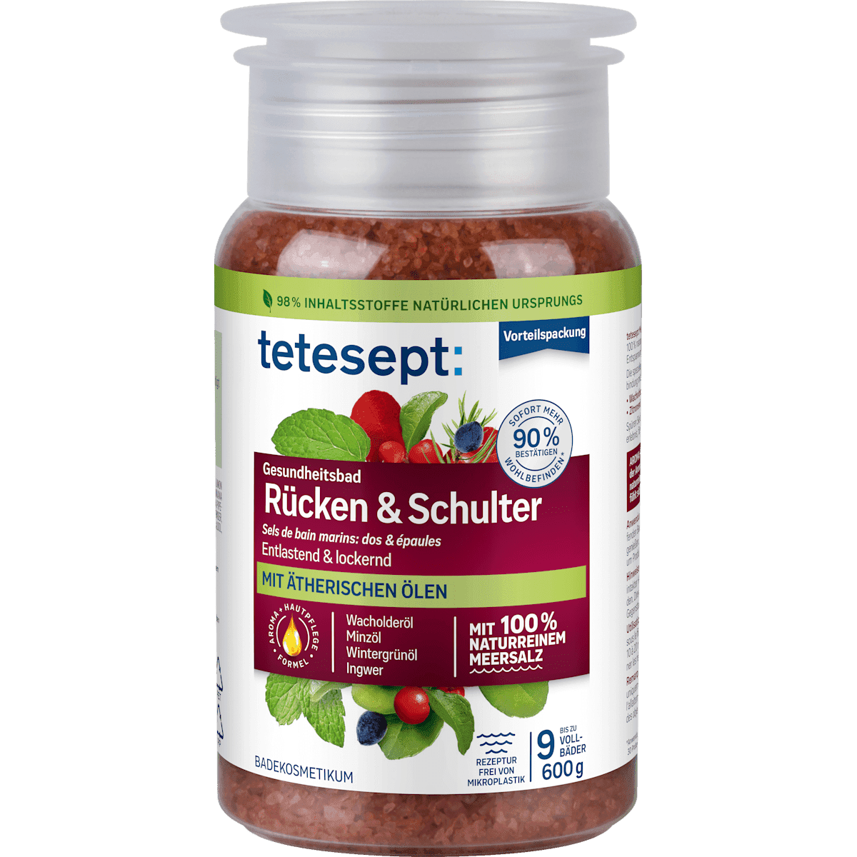 tetesept Sel de bain Meeressalz dos & Schulter, 600 g — produit allemand authentique au Maroc