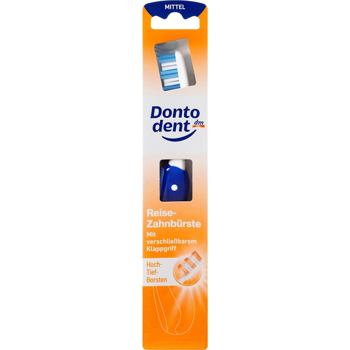 Dontodent Brosse à dents voyage medium 1 pièce — produit allemand authentique au Maroc