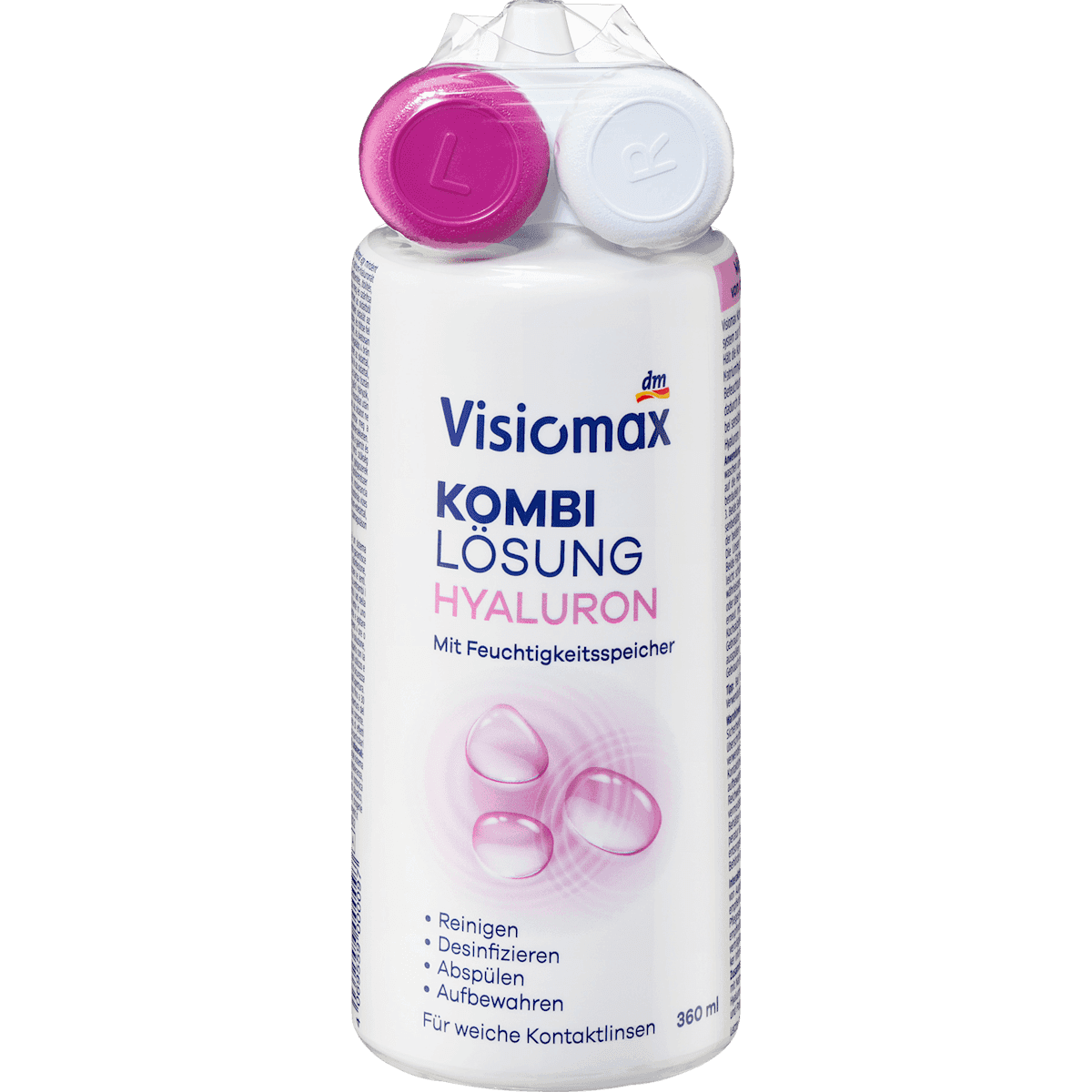Visiomax solution lentilles tout-en-un à l'acide hyaluronique 360 ml — produit allemand authentique au Maroc