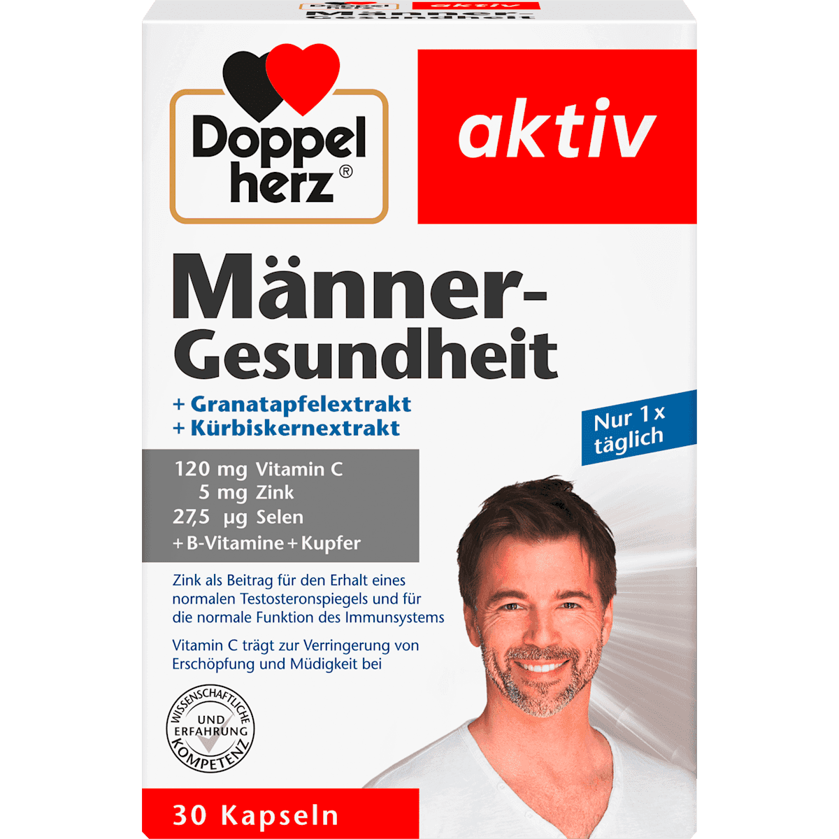 Doppelherz Homme gélules 30 pièces, 28,2 g — produit allemand authentique au Maroc