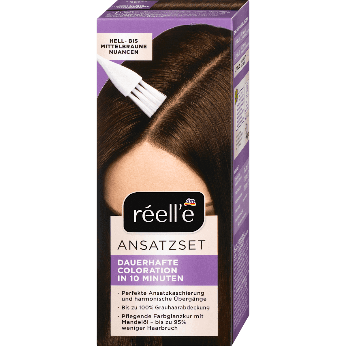 réell‘e Kit retouche racines 6.0 Châtain clair à moyen, 1 pièce — produit allemand authentique au Maroc