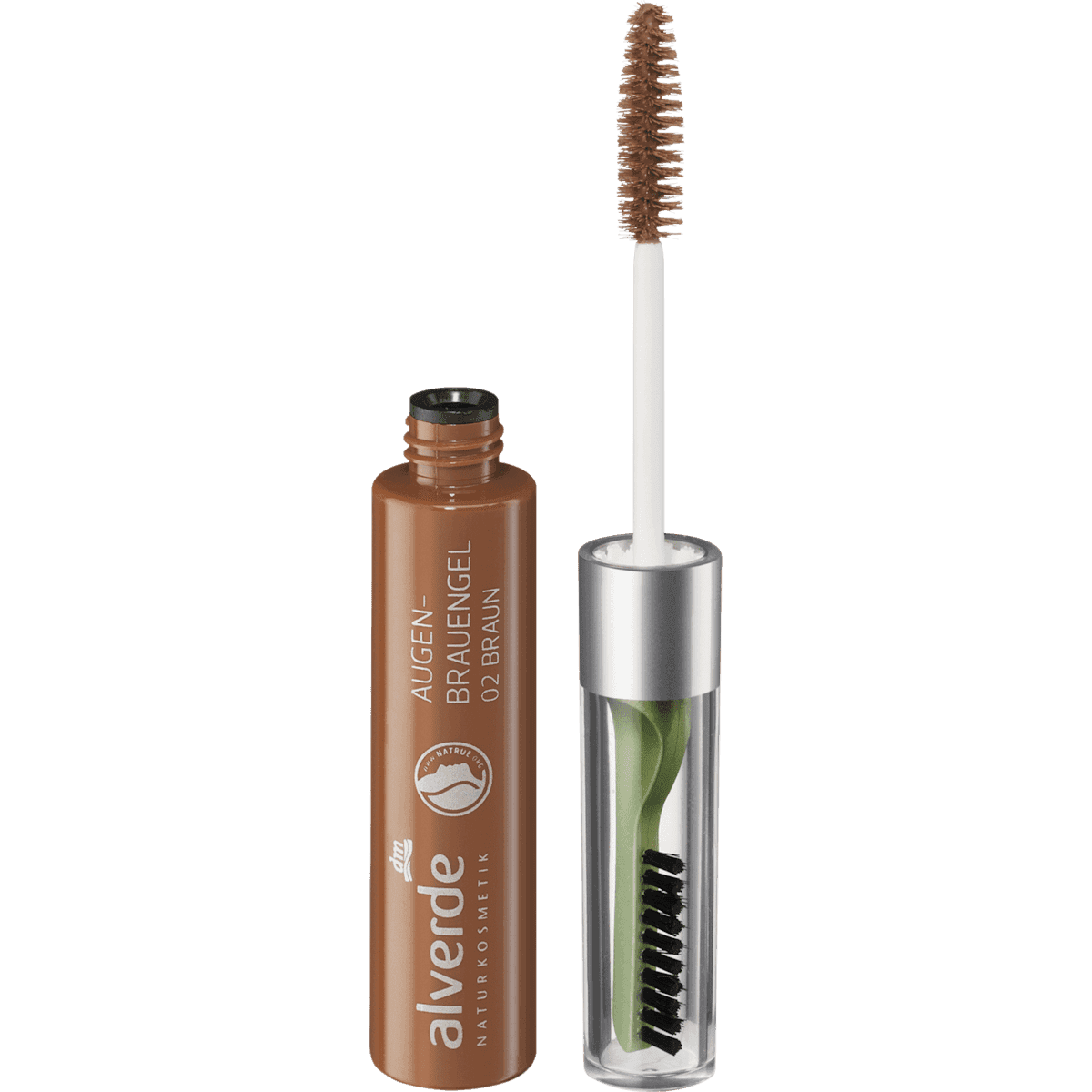 alverde NATURKOSMETIK Gel sourcils 02 brun, 6 ml — produit allemand authentique au Maroc