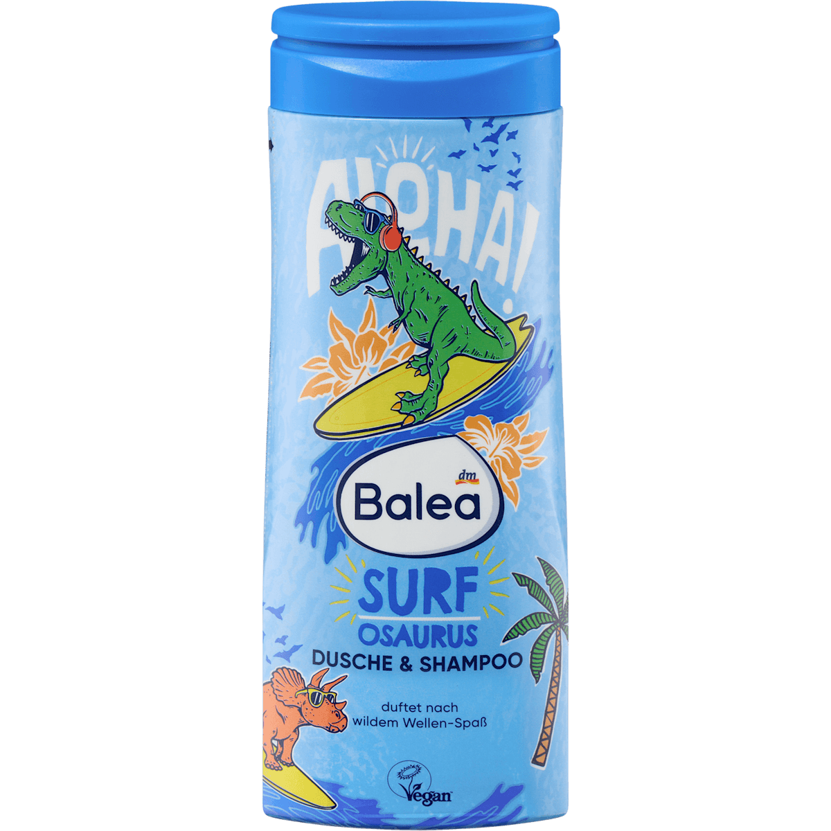 Balea Child shower gel & shampoo 2-in-1 Surfosaurus, 300 ml — authentic German product in Morocco