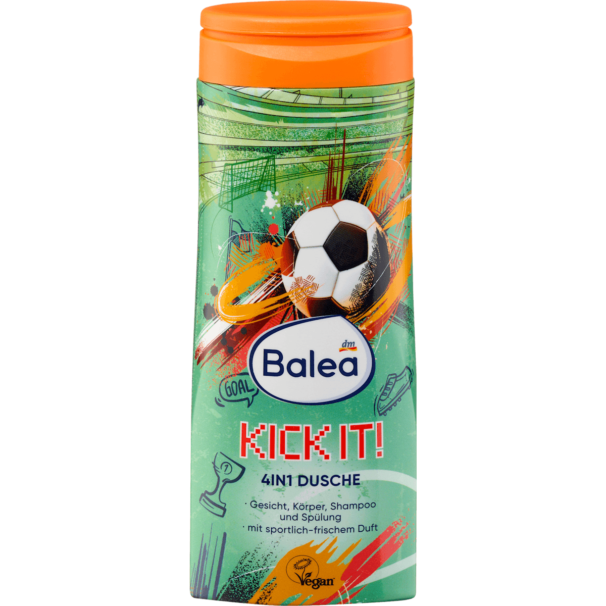 Balea Enfant Gel douche visage, corps, Shampooing & Après-shampooing 4in1 Kick it!, 300 ml — منتج ألماني أصلي في المغرب