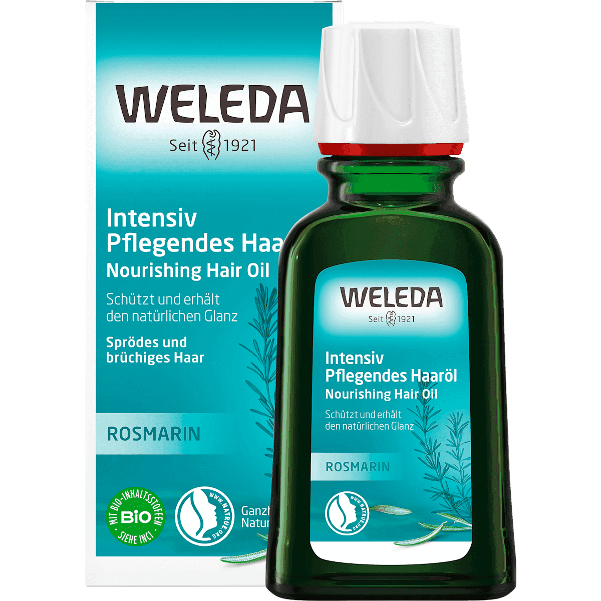 Weleda Huile capillaire romarin, 50 ml — produit allemand authentique au Maroc