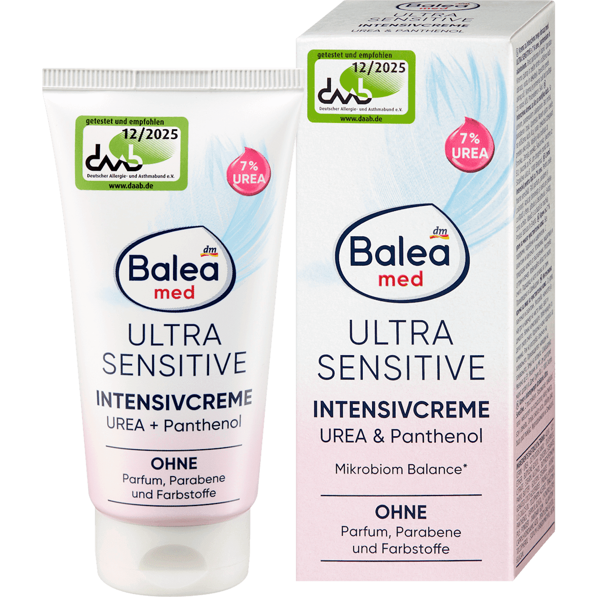 Balea med Crème Intensive Ultra Sensitive 7% Urée + Panthénol 50 ml — produit allemand authentique au Maroc