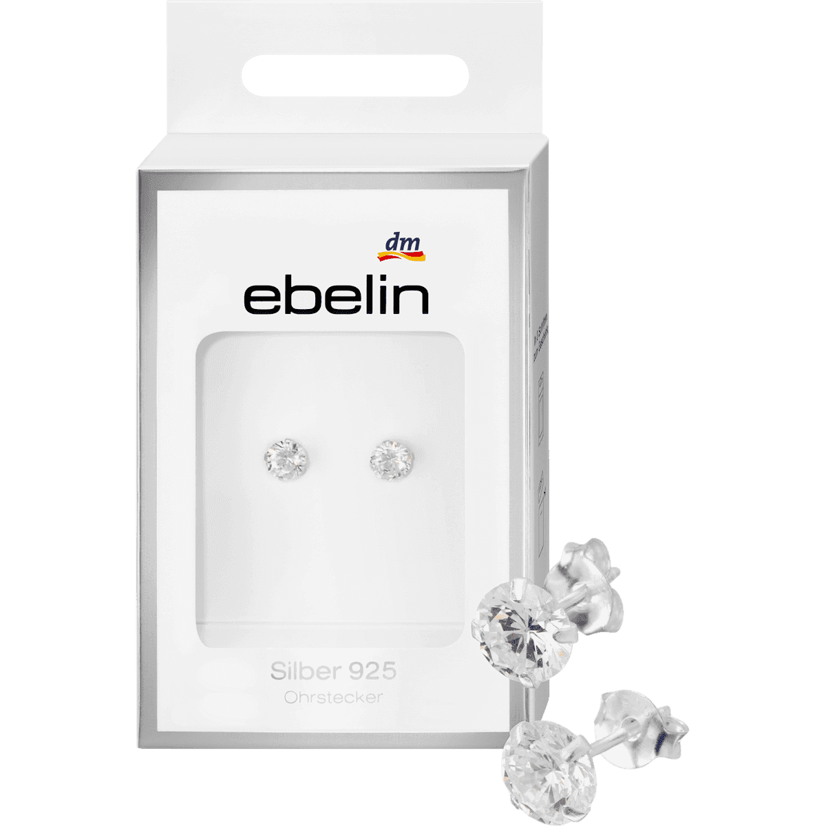 ebelin Boucles d'oreilles strass argent 925 2 pièces — produit allemand authentique au Maroc
