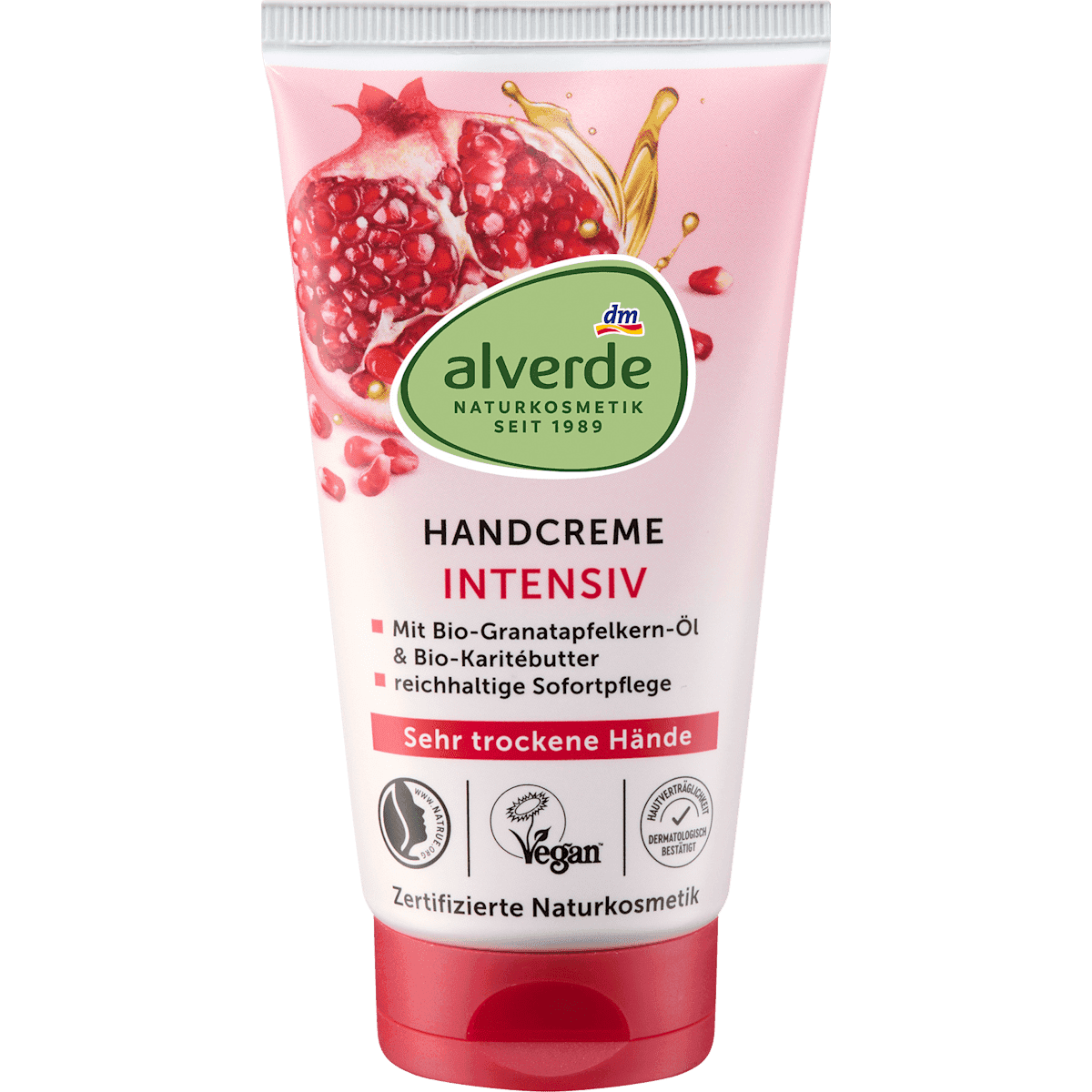 alverde NATURKOSMETIK Crème mains grenade & karité 75 ml — منتج ألماني أصلي في المغرب
