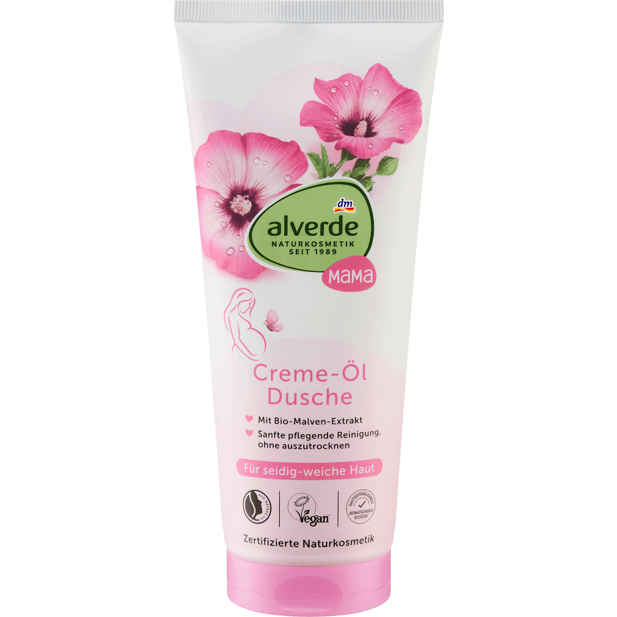 alverde NATURKOSMETIK douche crème-huile Mama mauve, 200 ml — منتج ألماني أصلي في المغرب