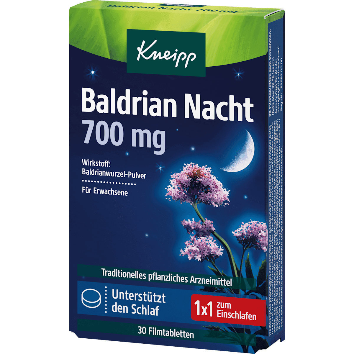 Kneipp valériane Nuit 700mg comprimés, 30 pièces — produit allemand authentique au Maroc
