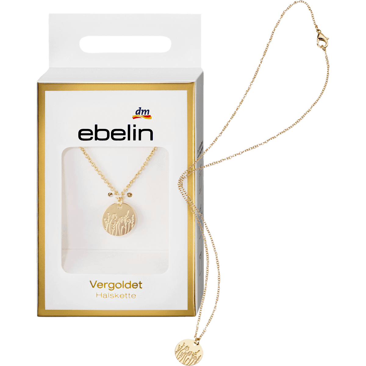 ebelin Collier doré à imprimé fleuri — produit allemand authentique au Maroc