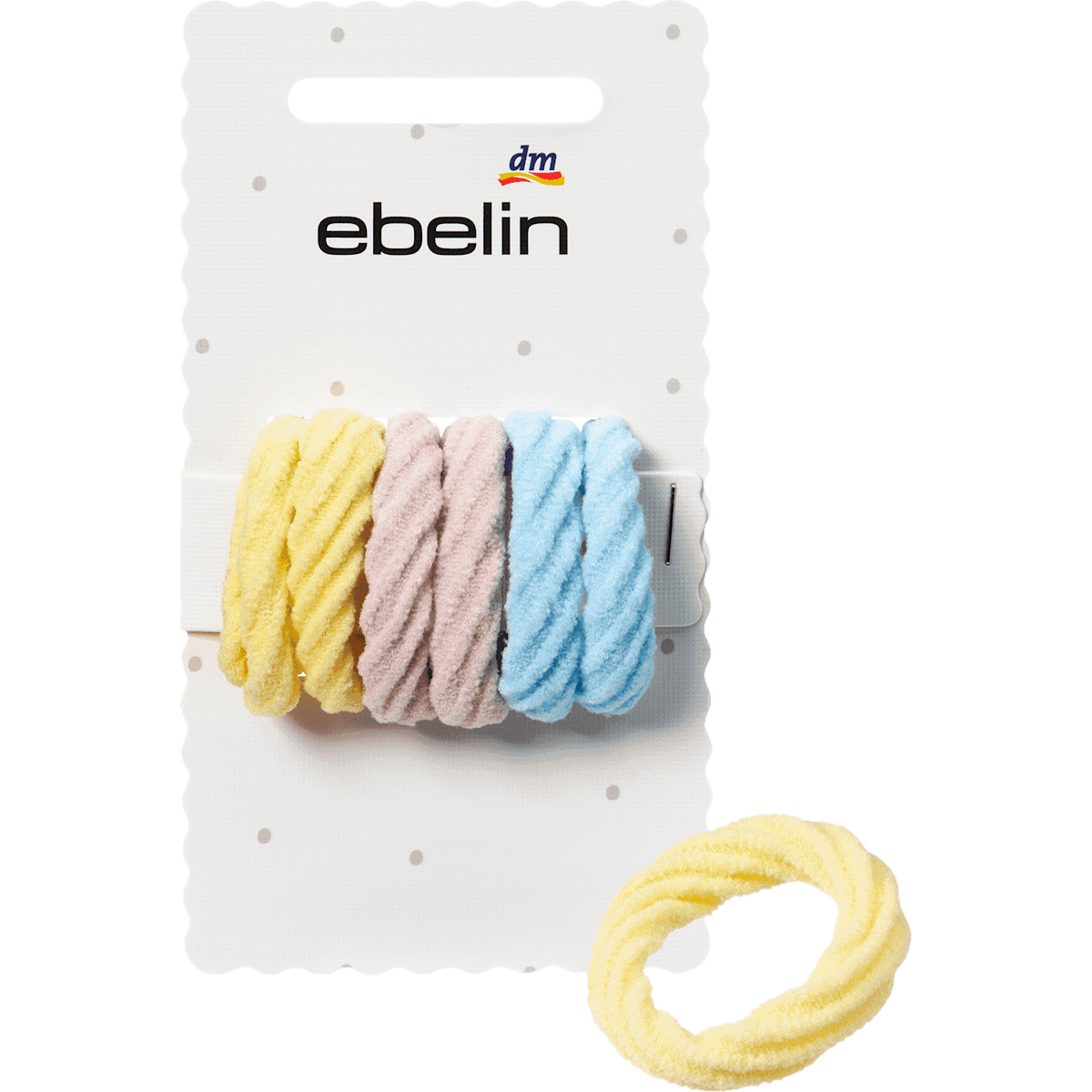 ebelin Hair ties hair flexible jaune lilac blue 6 pcs — authentic German product in Morocco