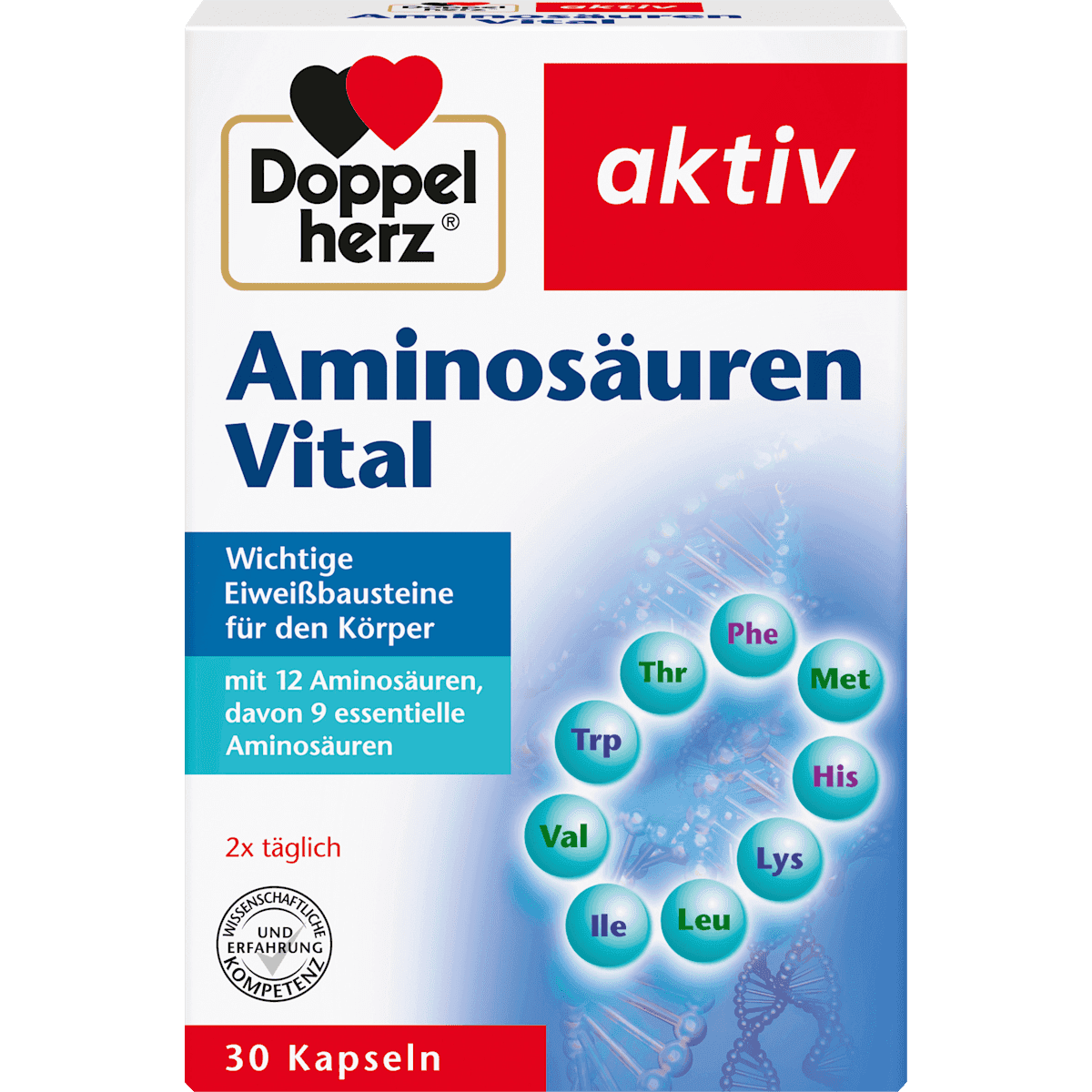 Doppelherz acides amines Vital gélules 30 pièces, 27,2 g — produit allemand authentique au Maroc