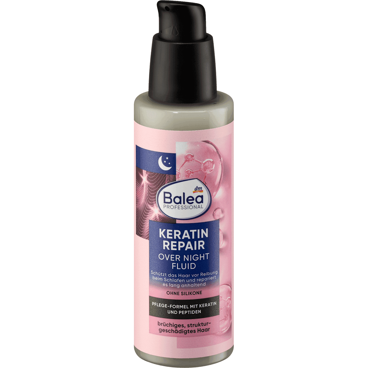 Balea PROFESSIONAL Fluide de nuit Keratin Repair, 100 ml — produit allemand authentique au Maroc