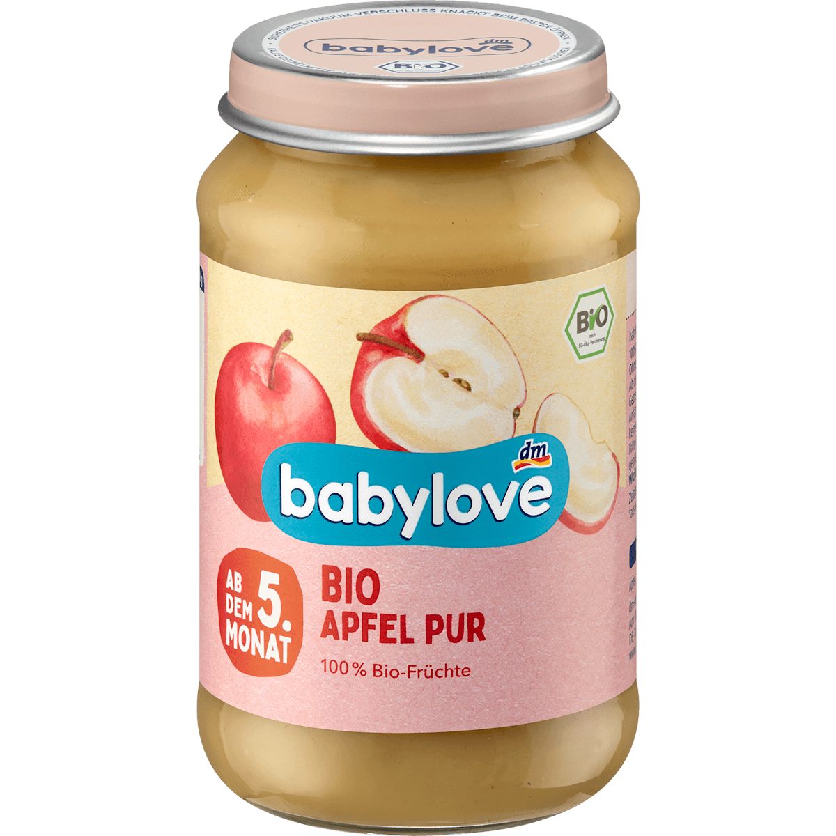 babylove fruits pomme pure dès 5 mois, 190 g — produit allemand authentique au Maroc