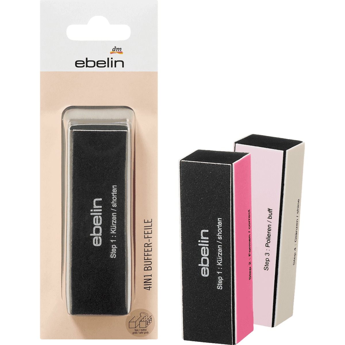 ebelin Lime à Ongles Polissoir 4en1 1 pièce — produit allemand authentique au Maroc