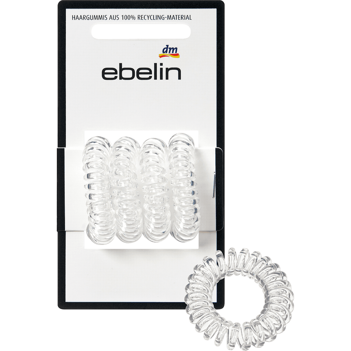 ebelin Élastiques spirale midi transparent 4 pièces — produit allemand authentique au Maroc