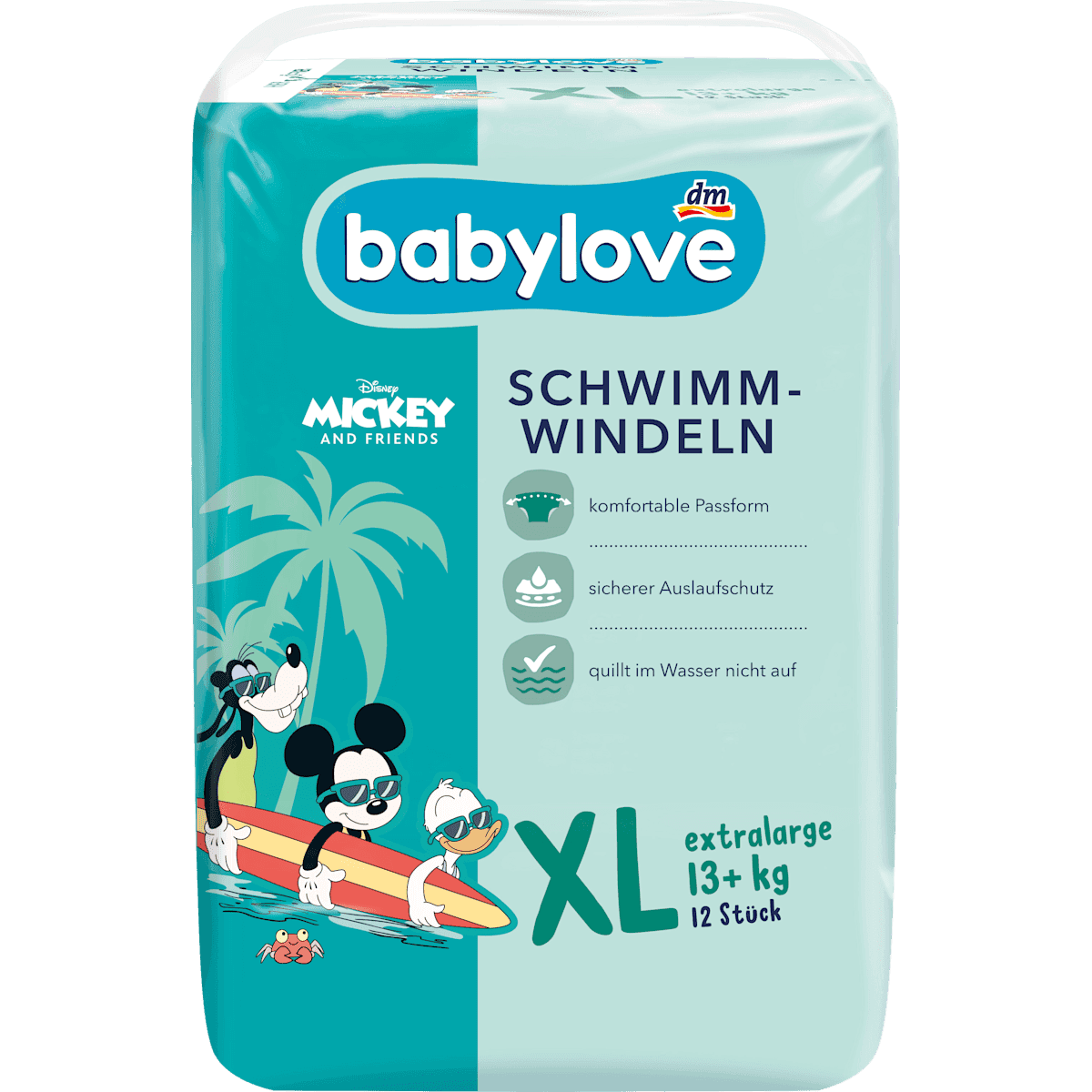 babylove couches de bain Disney T. extra large 13+ kg 12 pièces — produit allemand authentique au Maroc