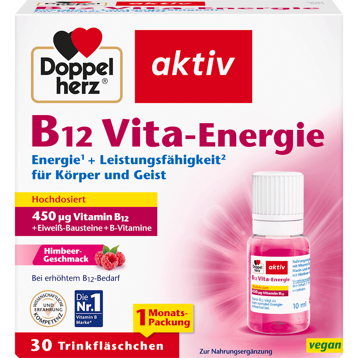 Doppelherz Vitamine B12 Vita-Énergie ampoules 30 pièces, 341,6 g — produit allemand authentique au Maroc