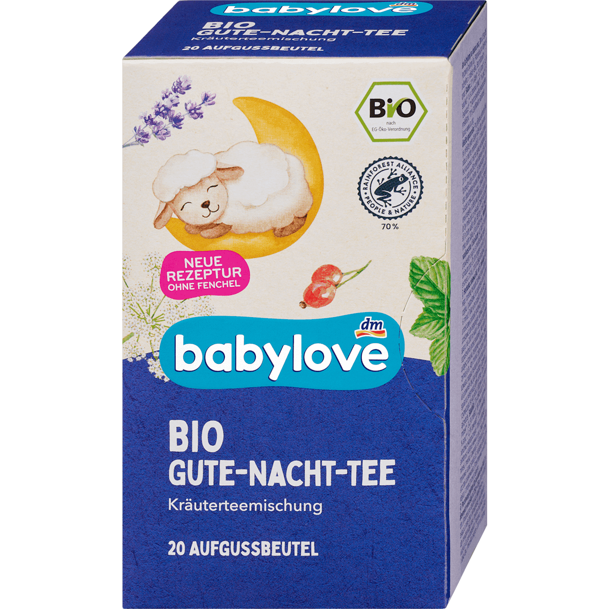 babylove Tisane Bonne Nuit bébé 20 sachets dès 5 mois 35 g — produit allemand authentique au Maroc