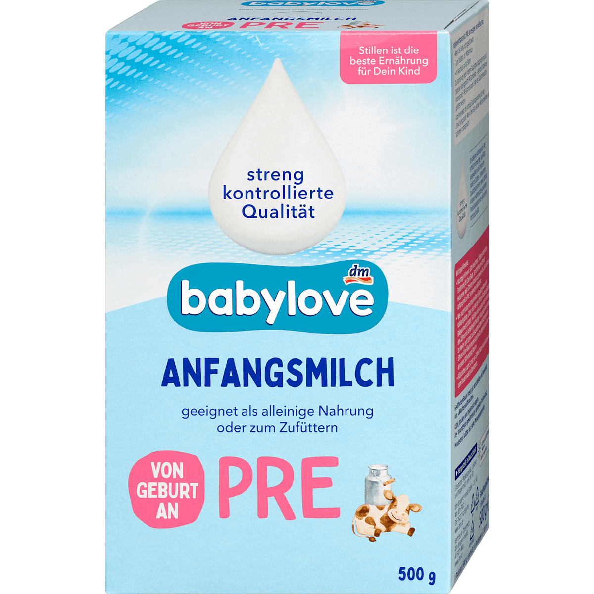 babylove Lait 1er âge Pre dès la naissance, 500 g — produit allemand authentique au Maroc