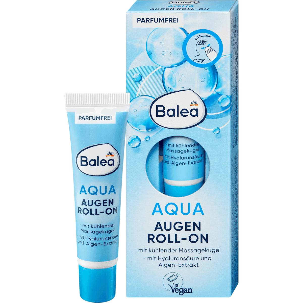 Balea crème yeux Aqua roll-on 15 ml — produit allemand authentique au Maroc