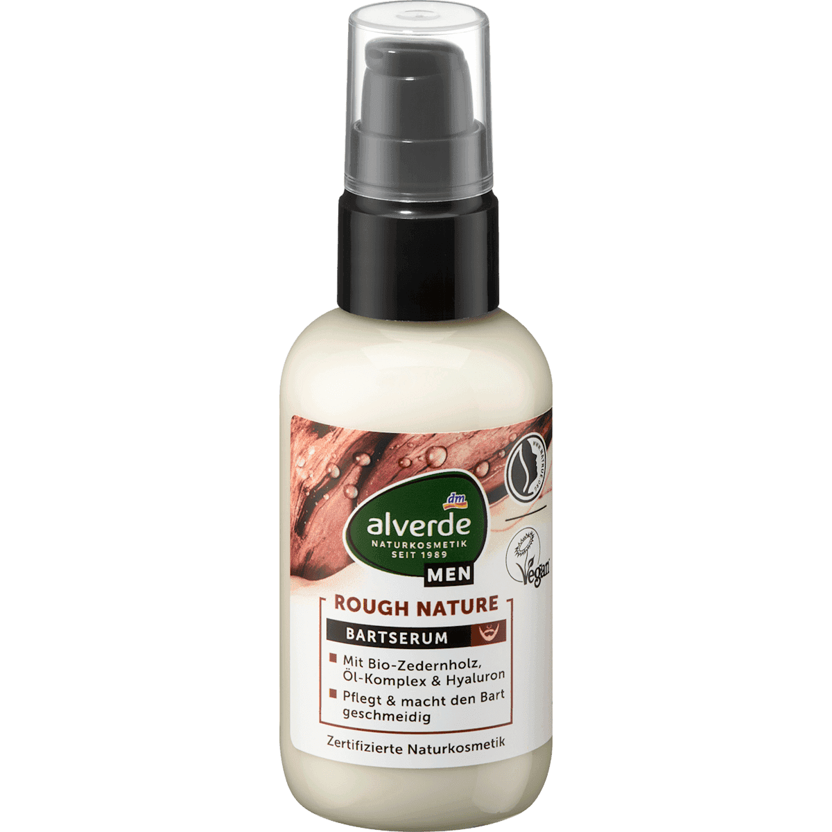 alverde MEN Sérum barbe Rough Nature, 75 ml — produit allemand authentique au Maroc