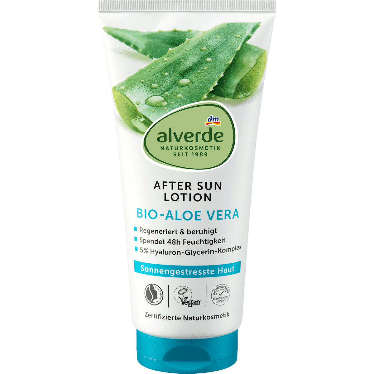 alverde NATURKOSMETIK Lotion après-soleil 200 ml — produit allemand authentique au Maroc