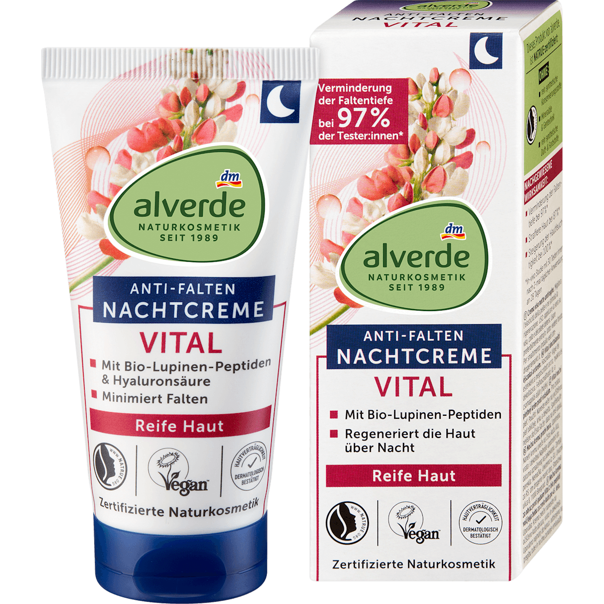 alverde NATURKOSMETIK crème de nuit Vital anti-rides 50 ml — منتج ألماني أصلي في المغرب