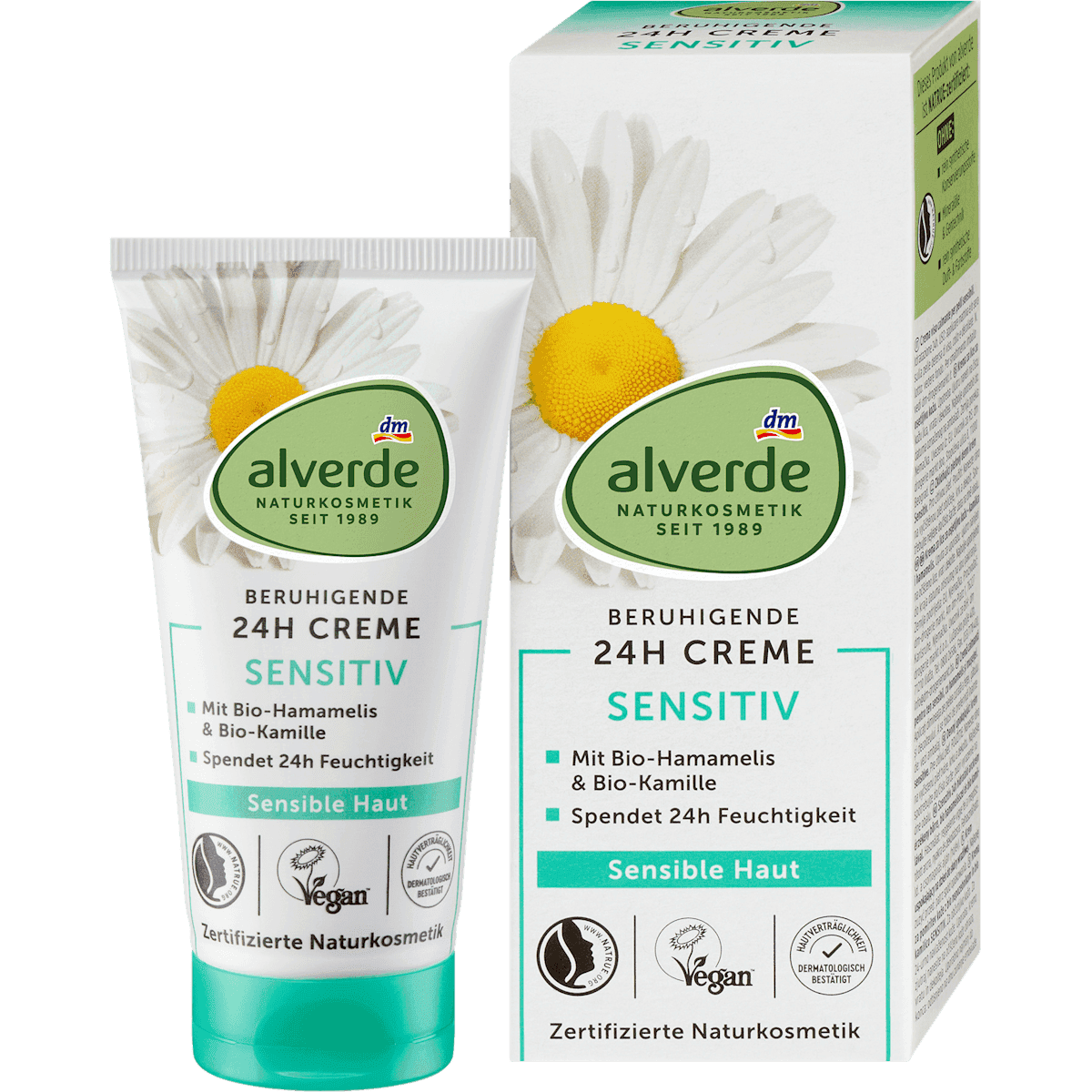 alverde NATURKOSMETIK Crème visage Sensitiv 24h, 50 ml — منتج ألماني أصلي في المغرب