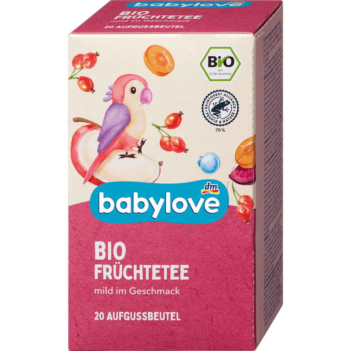 babylove Tisane bébé fruits 20 sachets dès 5 mois 40 g — produit allemand authentique au Maroc