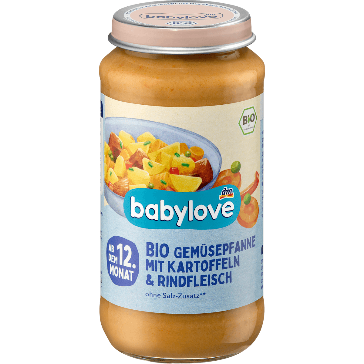 babylove Menu poêlée de légumes pommes de terre et bœuf dès 12 mois, 250 g — produit allemand authentique au Maroc