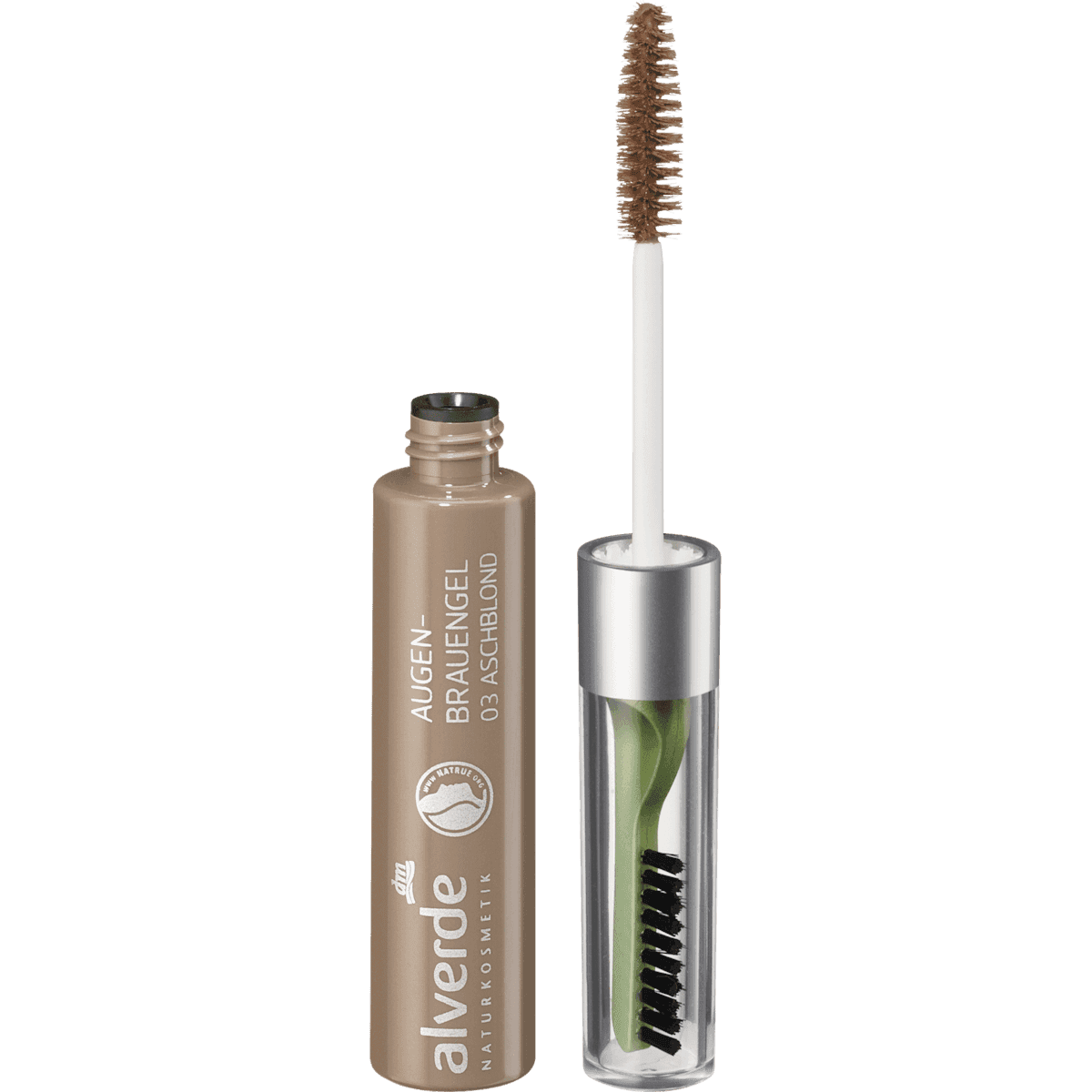alverde NATURKOSMETIK Gel sourcils 03 Blond cendré 6 ml — produit allemand authentique au Maroc