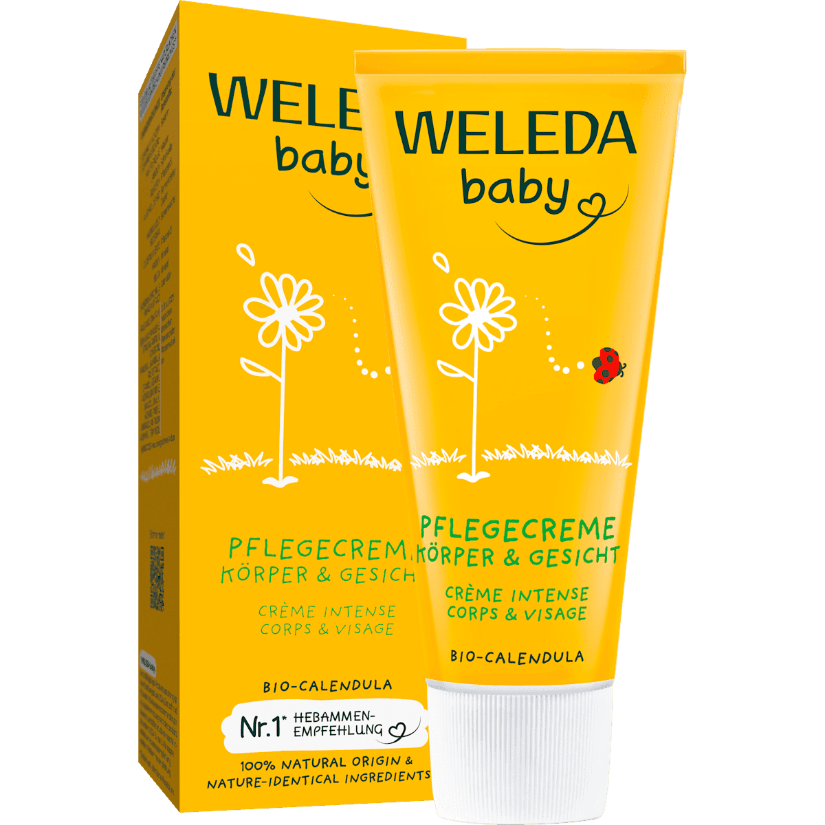 Weleda Bébé crème de soin Corps & Visage Calendula, 75 ml — produit allemand authentique au Maroc