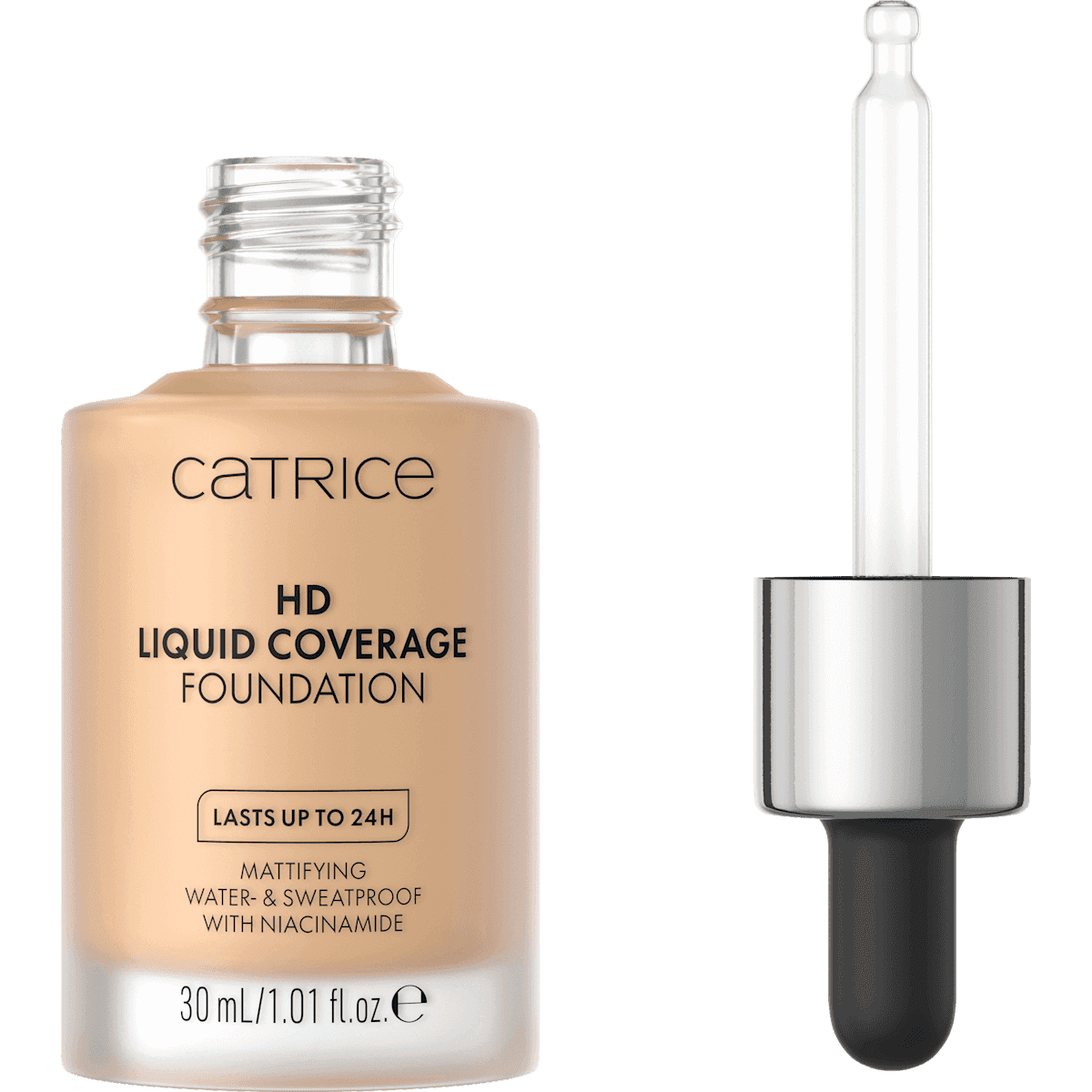 Catrice Fond de teint Liquid HD Coverage Waterproof 032 Nude Beige, 30 ml — منتج ألماني أصلي في المغرب