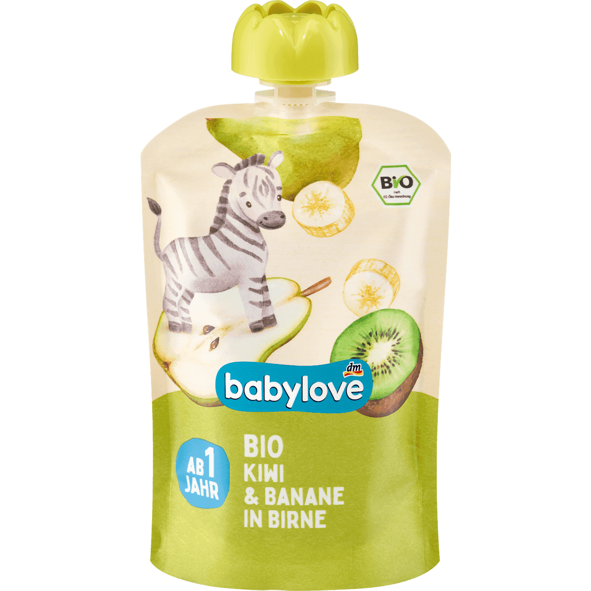 babylove Gourde kiwi & banane dans poire dès 1 an 100 g — produit allemand authentique au Maroc