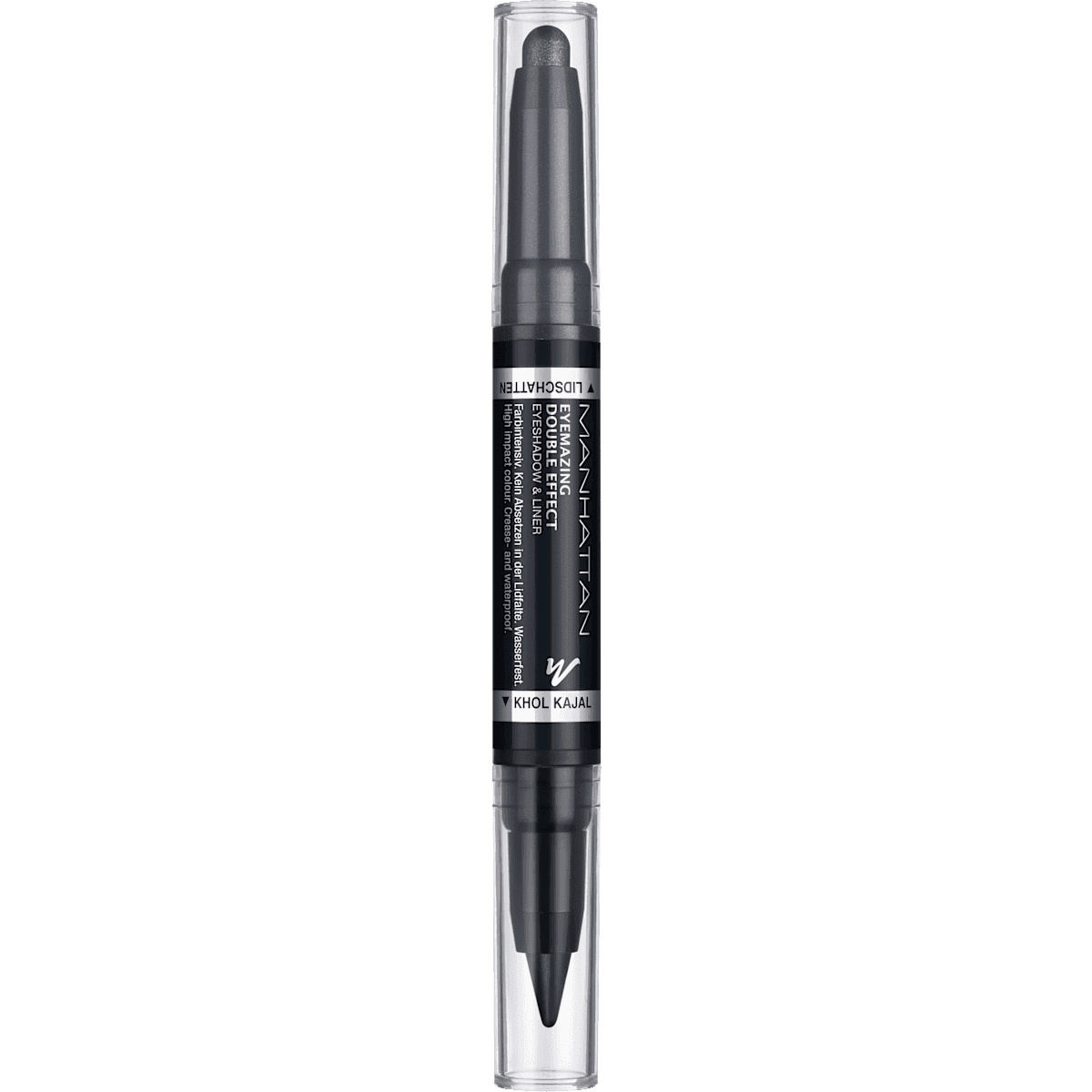 MANHATTAN Cosmetics Fard à paupières Eyemazing Double Effect & Kohl Kajal 001 In The Black, 1,6 g — produit allemand authentique au Maroc