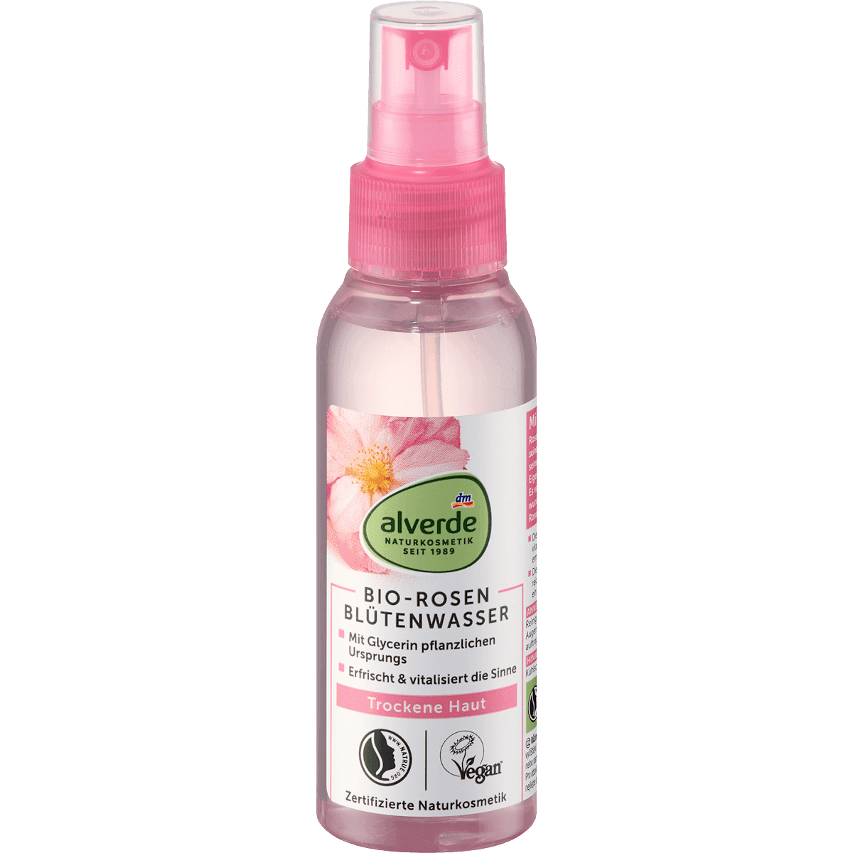 alverde NATURKOSMETIK Lotion visage rose 100 ml — produit allemand authentique au Maroc