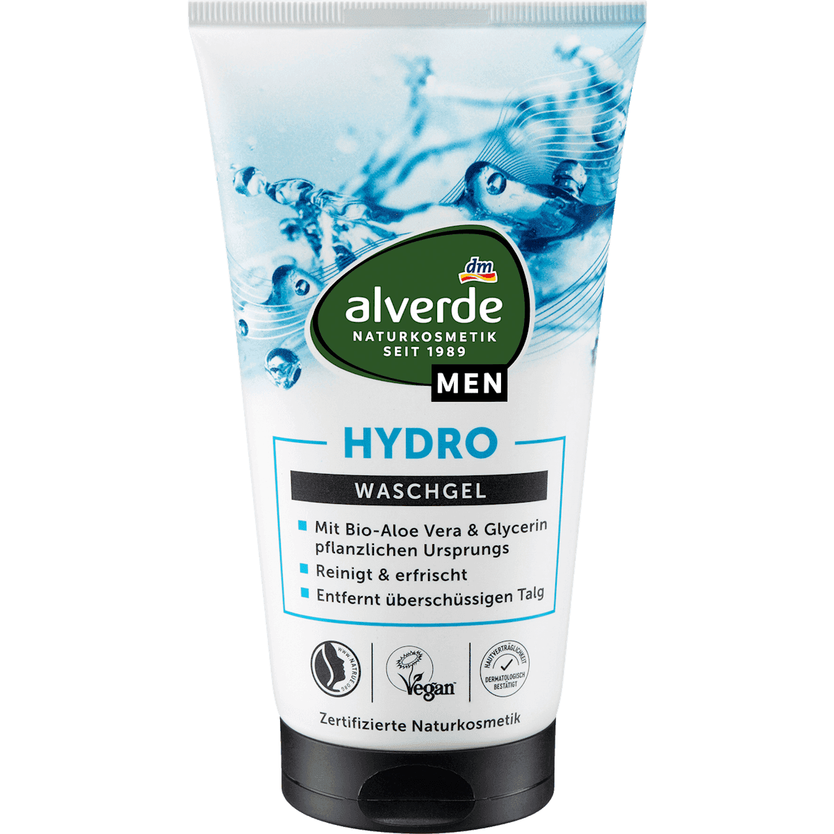 alverde MEN Gel Cleanser Hydro 150 ml — authentic German product in Morocco