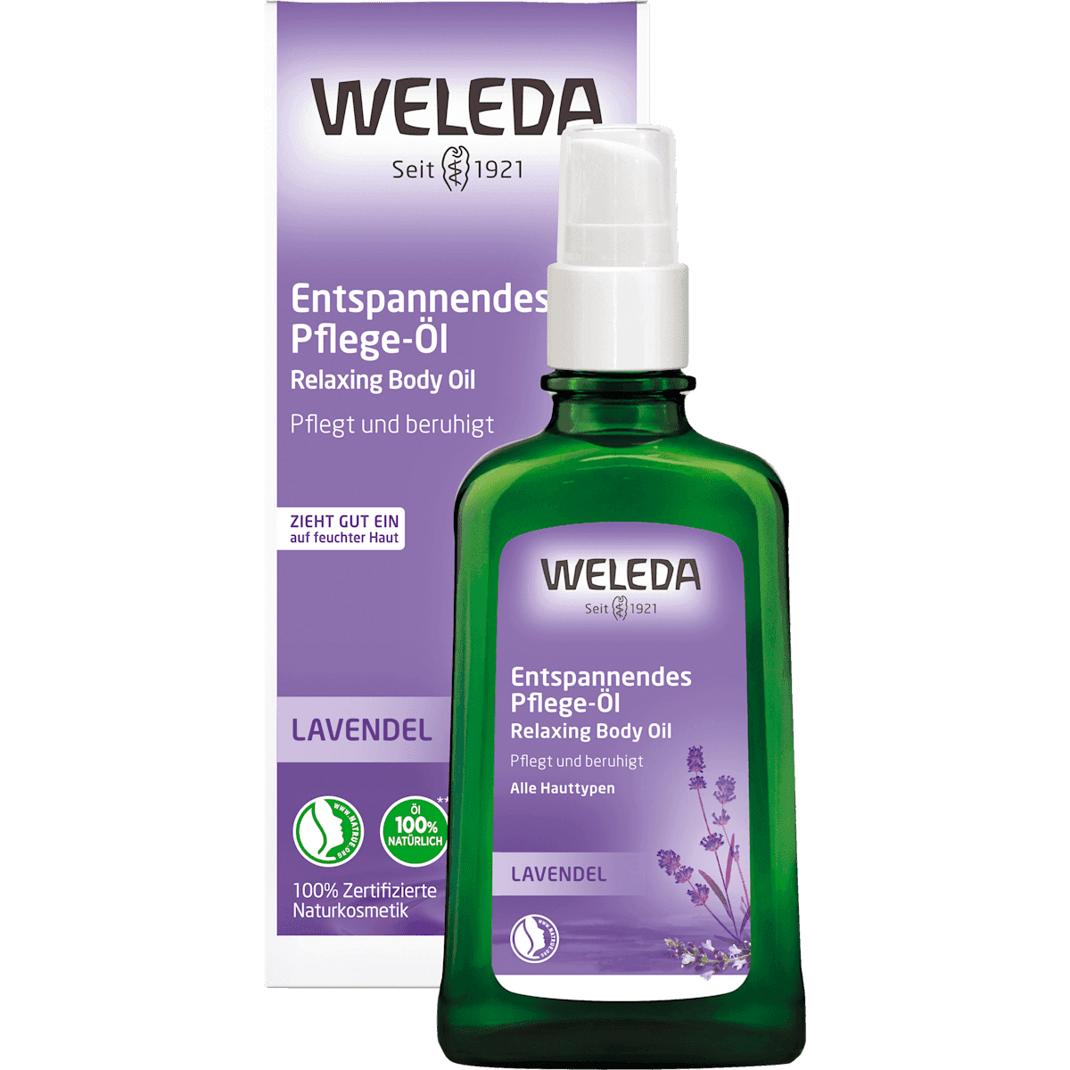 Weleda Huile corporelle lavande-Entspannungs-huile, 100 ml — produit allemand authentique au Maroc