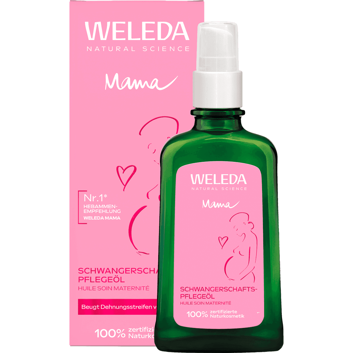 Weleda Huile de soin Mama Schwangerschaft, 100 ml — produit allemand authentique au Maroc