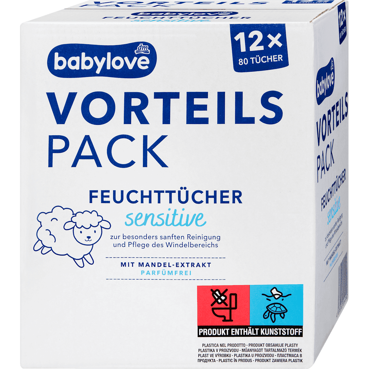 babylove lingettes sensitive 12x80 pièces 960 pièces — produit allemand authentique au Maroc