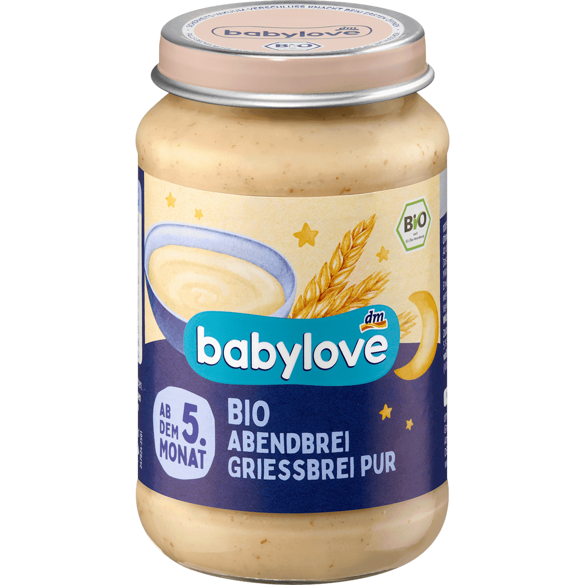 babylove Bouillie du soir semoule nature dès le 5e mois 190 g — produit allemand authentique au Maroc