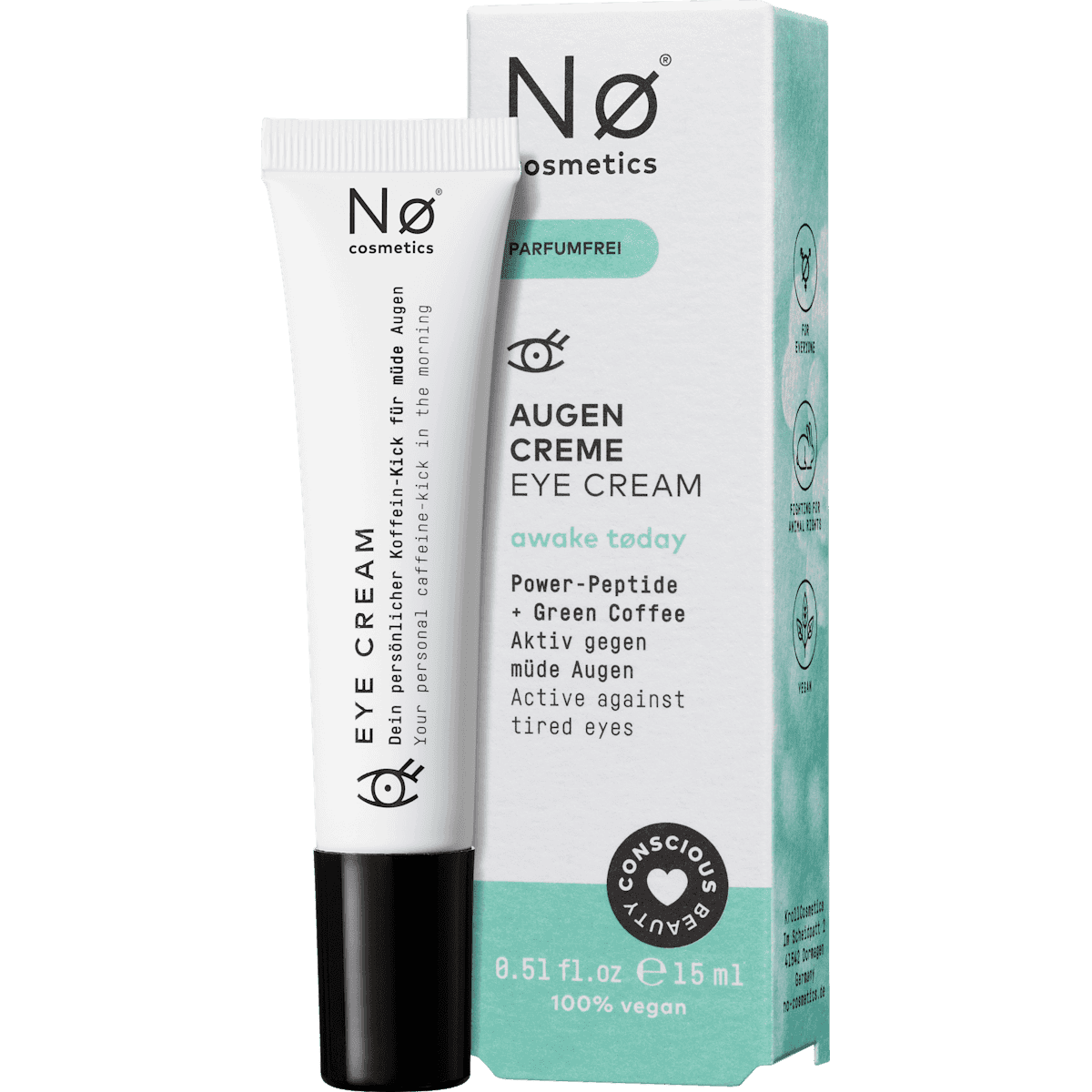 NØ cosmetics Crème contour des yeux, 15 ml — authentic German product in Morocco