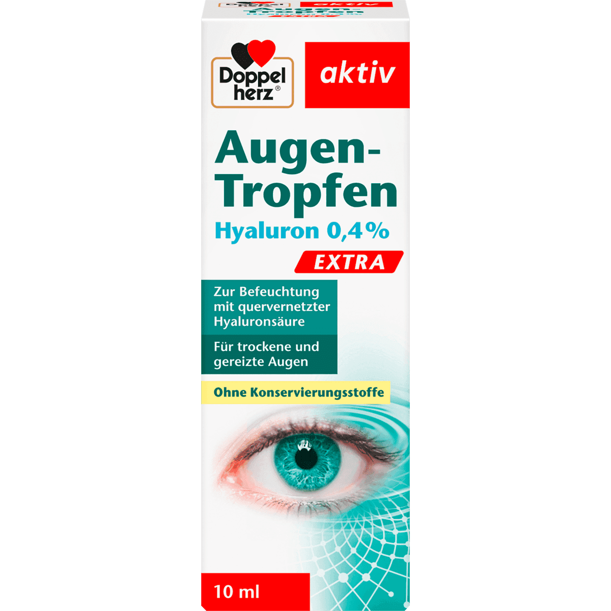 Doppelherz Gouttes oculaires Acide hyaluronique 0,4%, 10 ml — produit allemand authentique au Maroc