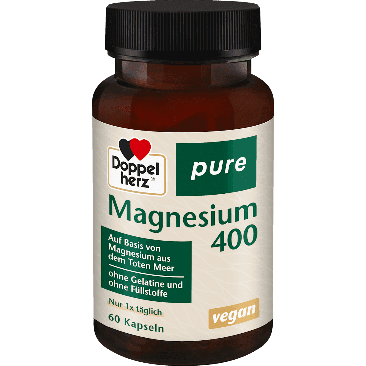 Doppelherz Magnésium 400 gélules 60 pièces, 45,7 g — produit allemand authentique au Maroc