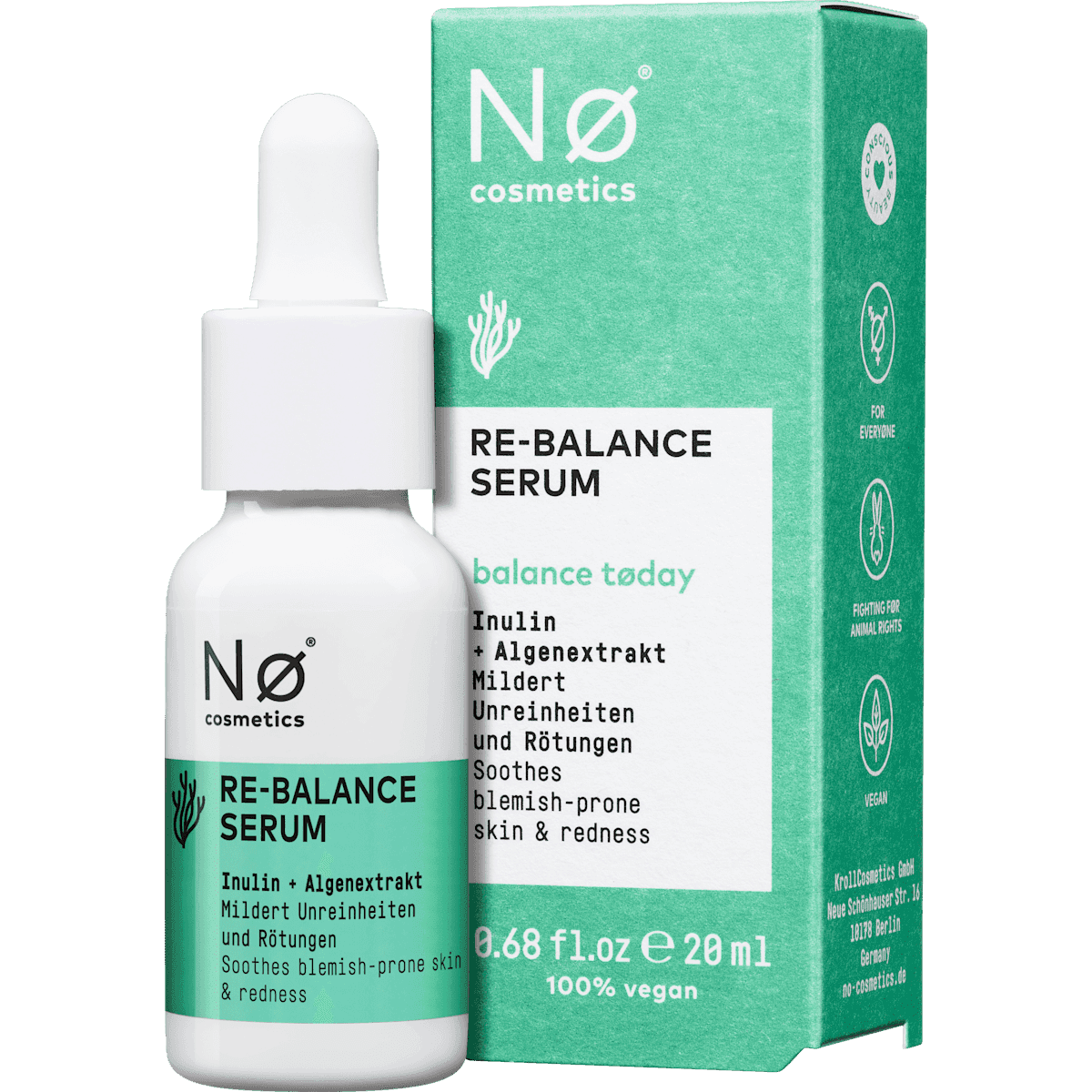 NØ cosmetics Serum Re-Balance, 20 ml — produit allemand authentique au Maroc