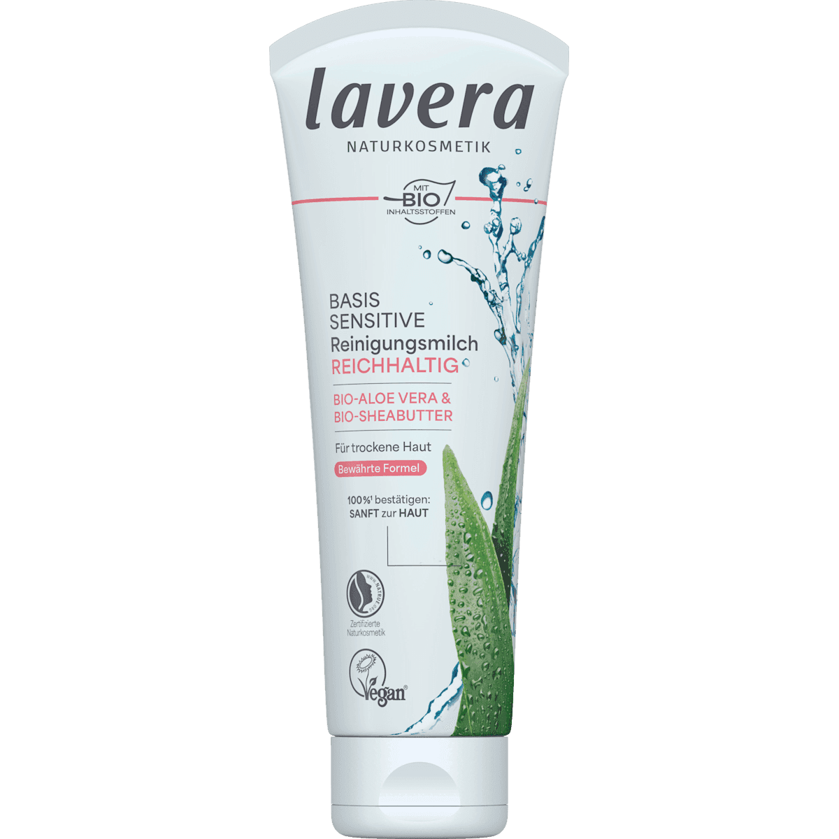 lavera NATURKOSMETIK Lait démaquillant Basis Sensitiv, 125 ml — authentic German product in Morocco